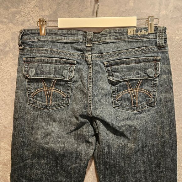 Kut From The Kloth Jeans Womens 8 Blue Catherine Boyfriend Straight long flaps - Picture 3 of 12